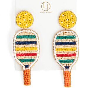 Rainbow Pickleball Earrings